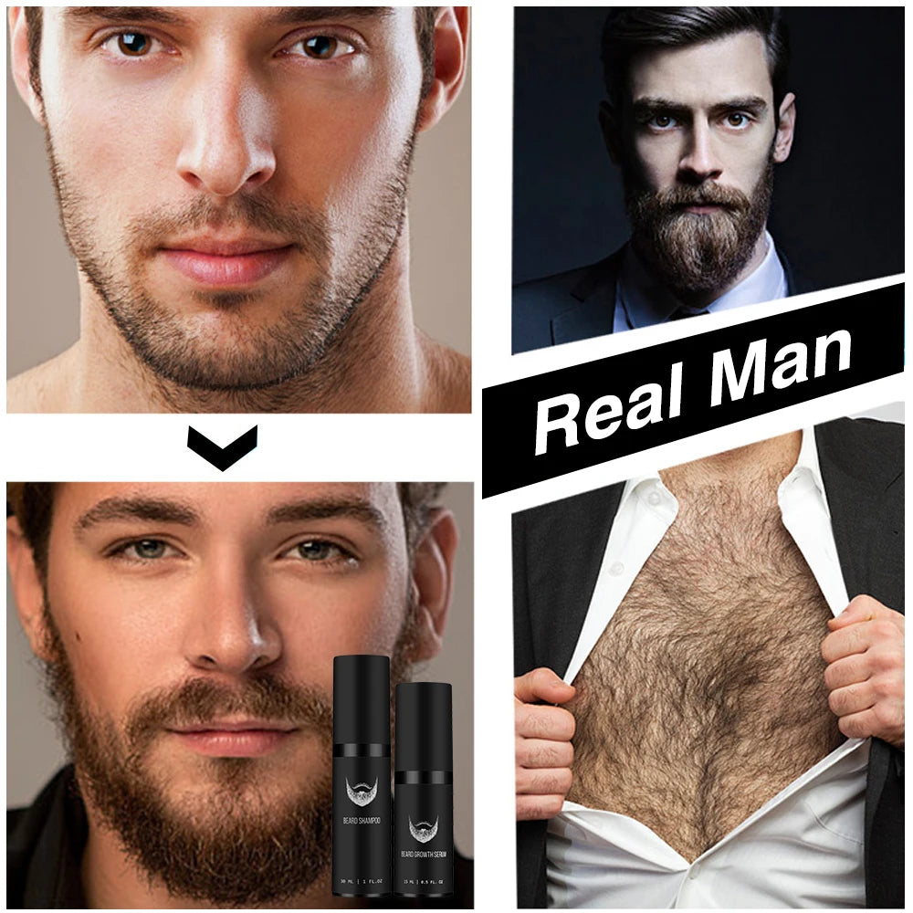 4Pcs/set Men Beard Growth Kit