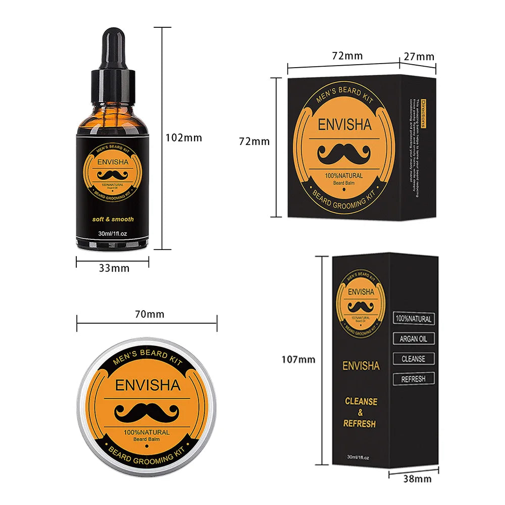 5Pcs/Set Men Beard Grooming Kit