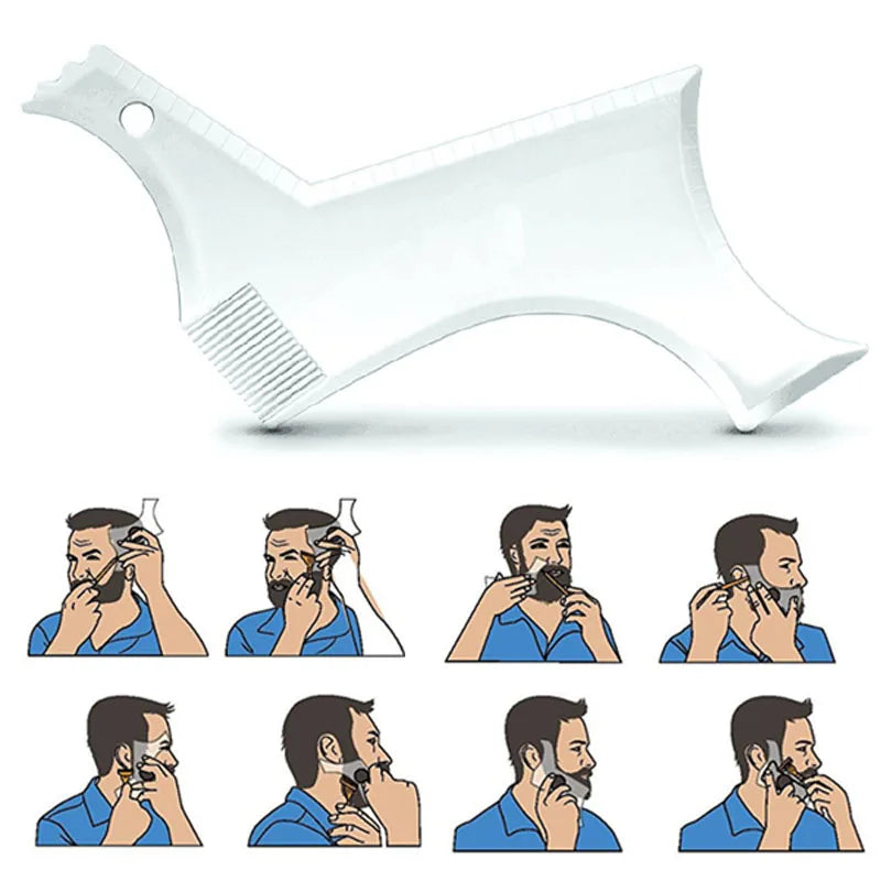 Mens Beard Shaping Styling Template Comb