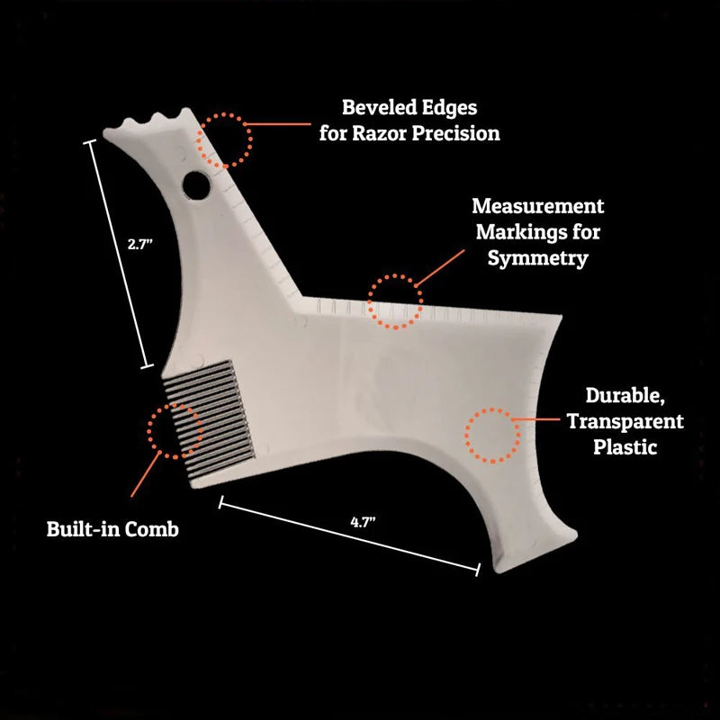 Mens Beard Shaping Styling Template Comb