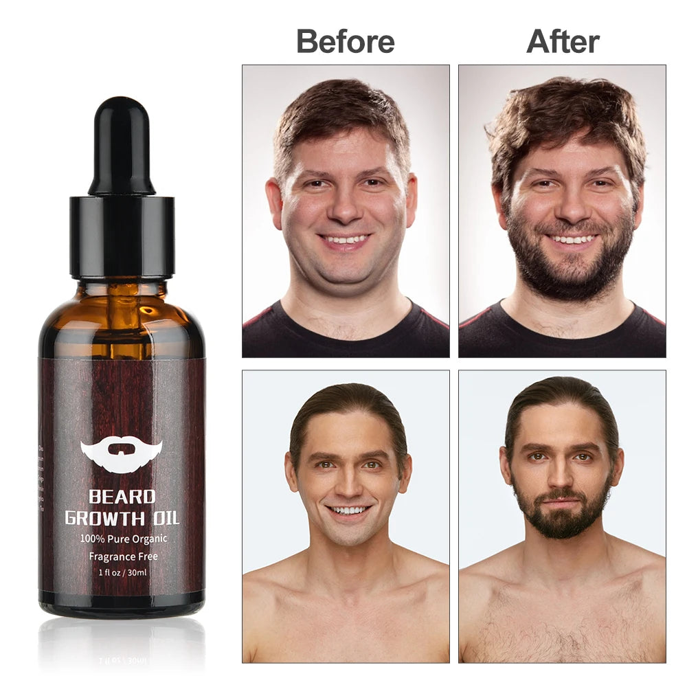 4pcs/set Beard Growth Kit For Men