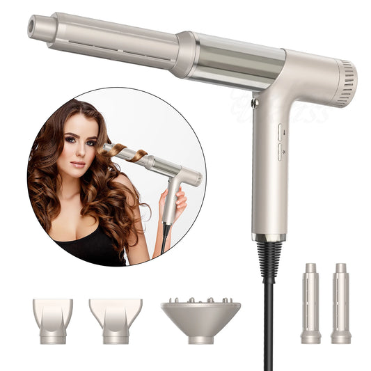 Professional 5 In 1 Hair Dryer 1400W Ionic Blow Dryer 110000RPM