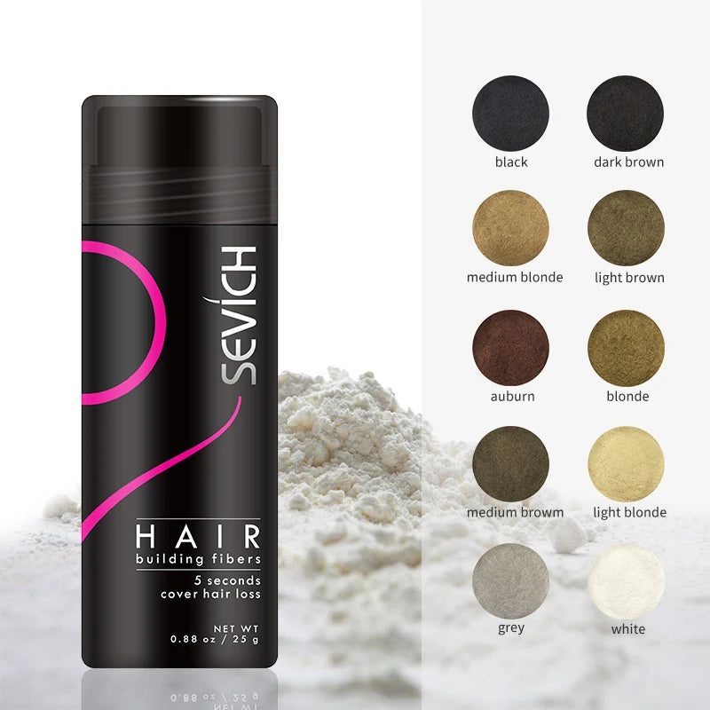 Sevich 3pcs/Lot Hair Fiber Powder+Hair Styling Spray+Nozzle Applicator Pump